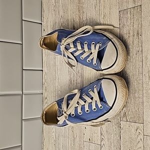 Blue converse mens 5, womens 7